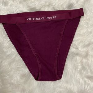Y2K Victoria's Secret Plum Ribbed Bikini Brief